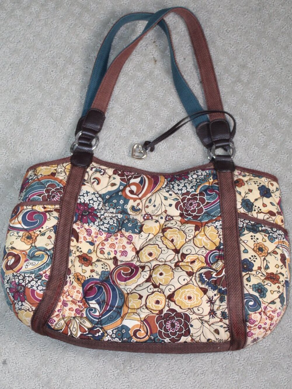 Brighton Magnetic Closure Large Neutral Fall Winter Colors Tote Shoulder Bag